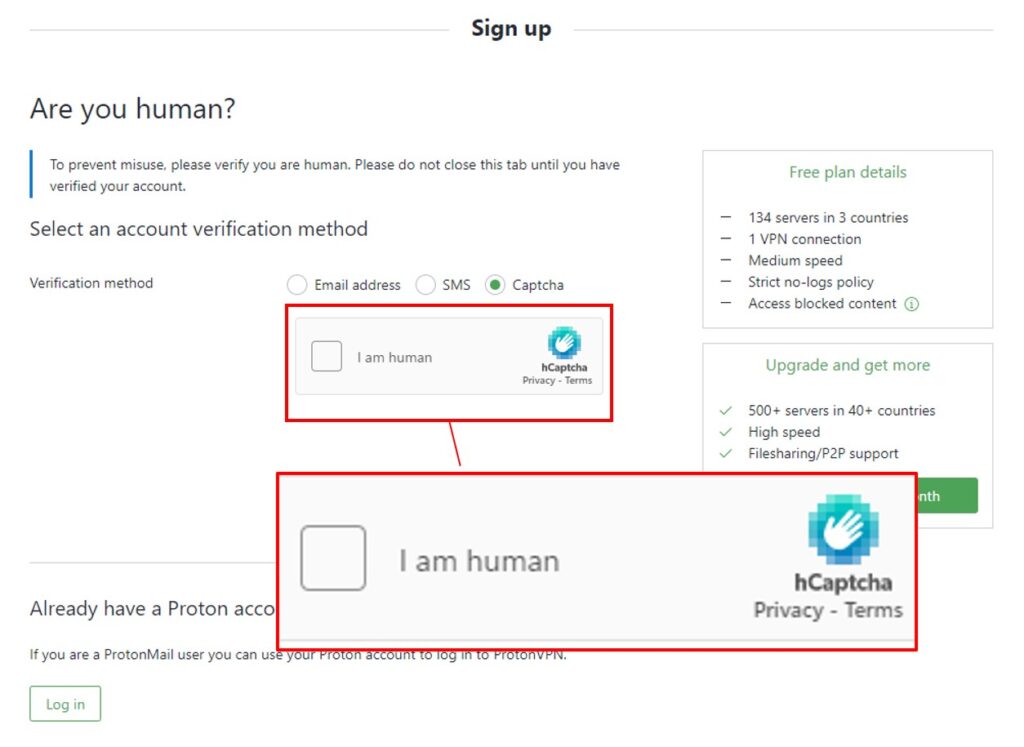 ProtonVPNの登録方法