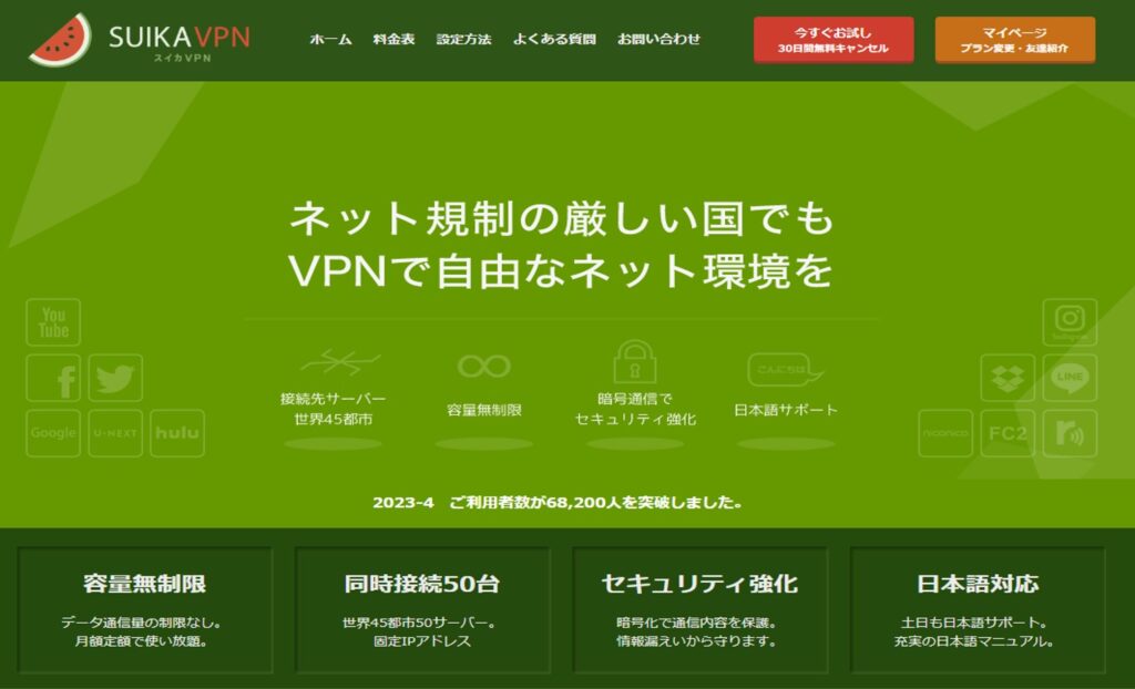 スイカVPNトップページ