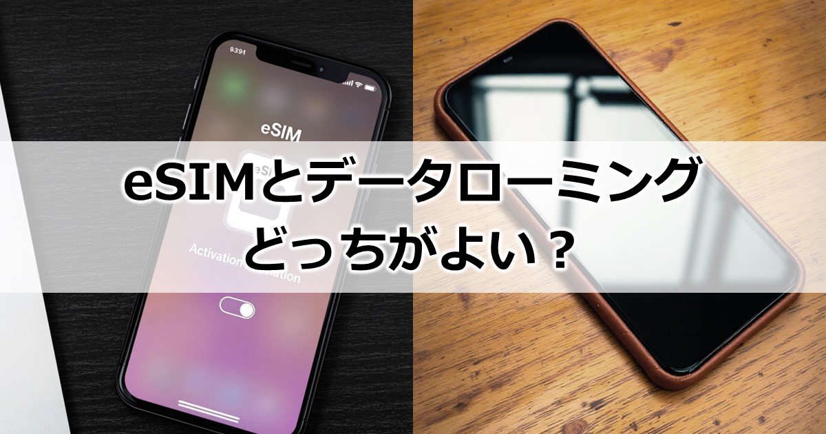 eSIMとデータローミングどっちがよい?